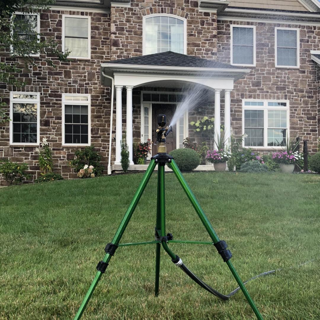 Telescoping Tripod with 3/4"- R3S Impulse Sprinkler (Part or Full Circle)