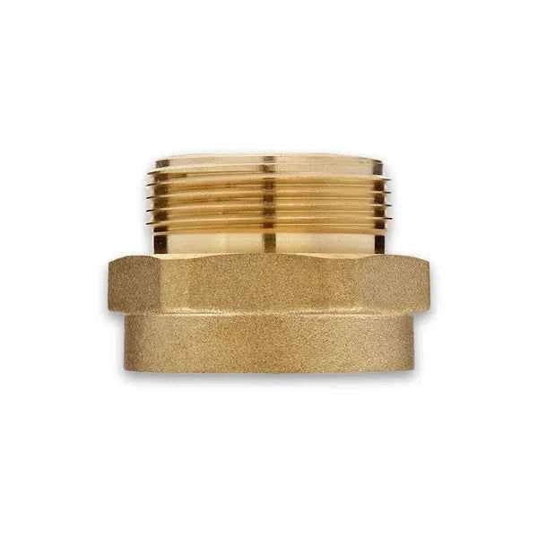 Brass Fire Thread Adapter - 2.5" Female NST x 2" Male NPT