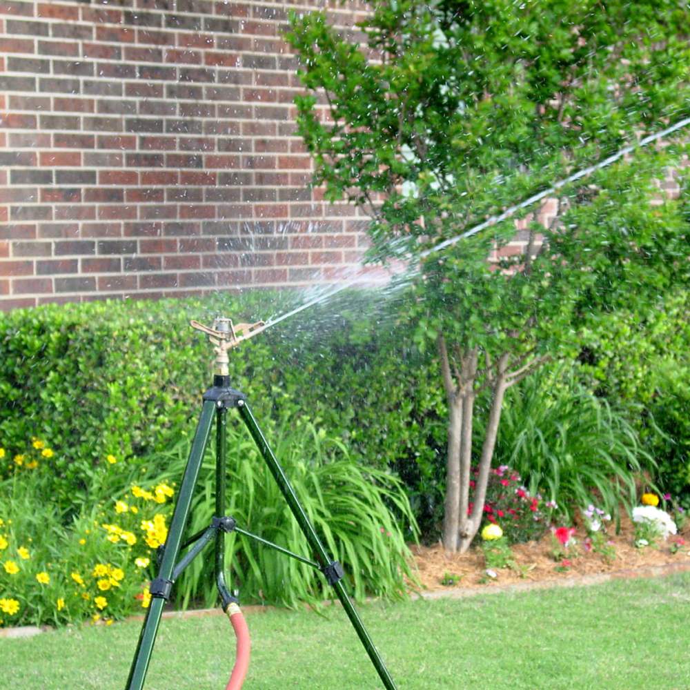 Telescoping Tripod with 3/4" Base Brass Impulse Sprinkler (Full Circle - Only)