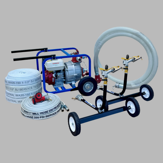 Property Fire Protection Kit with pump, sprinklers and hoses