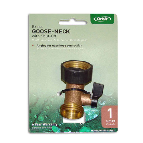 Brass Goose-Neck w/ Shut-Off