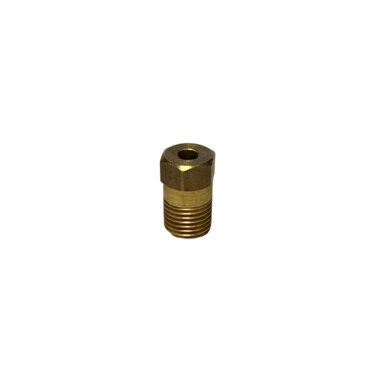 Brass fitting on a white background
