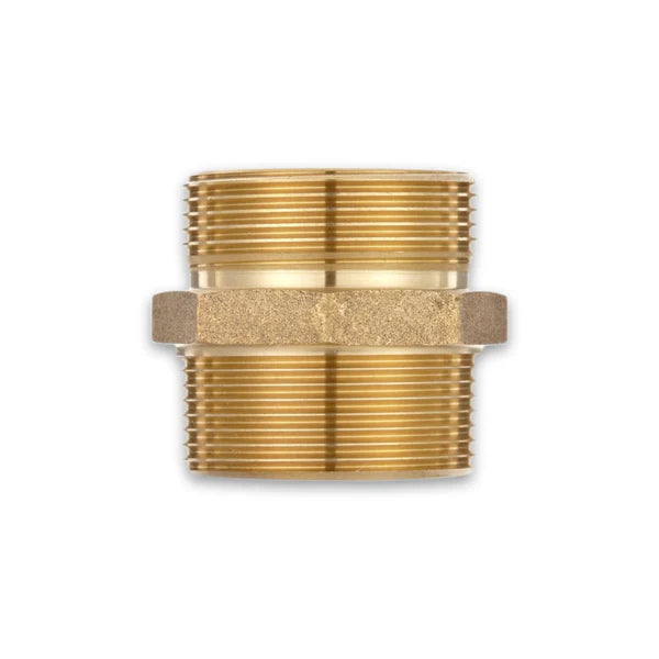 Brass Fire Thread Adapter - 1-1/2" Male NST x 1-1/2" Male NPT