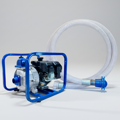 6.5 HP Kohler Medium Pressure Self-Priming Water Pump w/ Suction Hose and Foot Valve